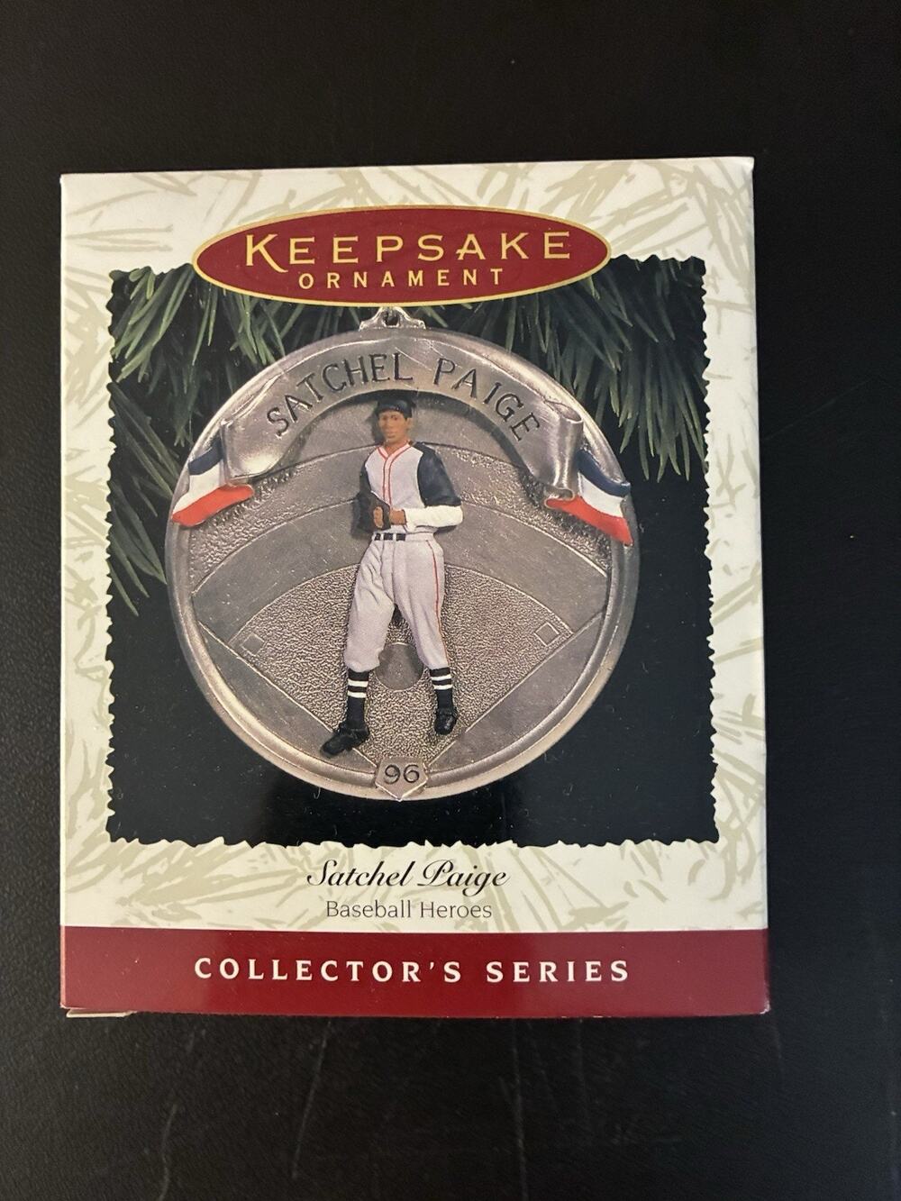 Hallmark Keepsake Ornaments Satchel Paige Handcrafted 1996 Baseball Heroes #3